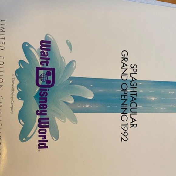 Disney Art Vintage Wdw Splash Mountain Opening Day 992 Poster